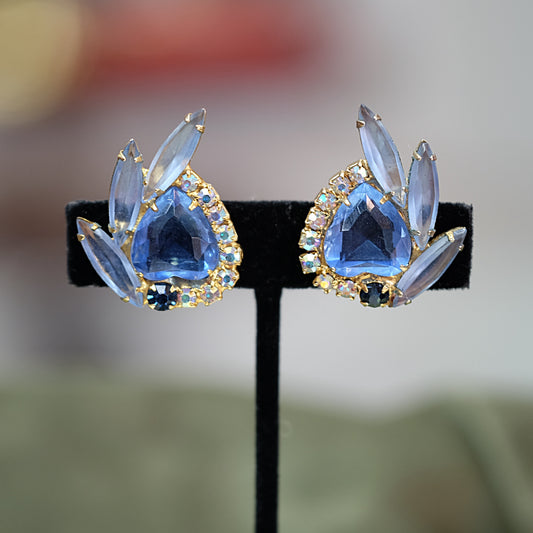 Delizza&Elster Blue Earrings 1960s