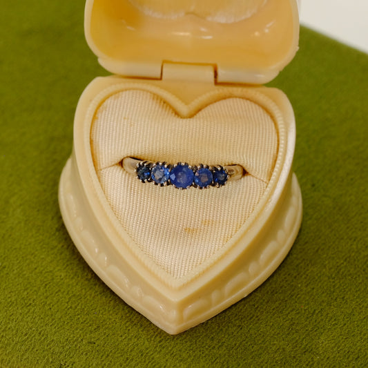 Antique Sterling Sapphire Ring