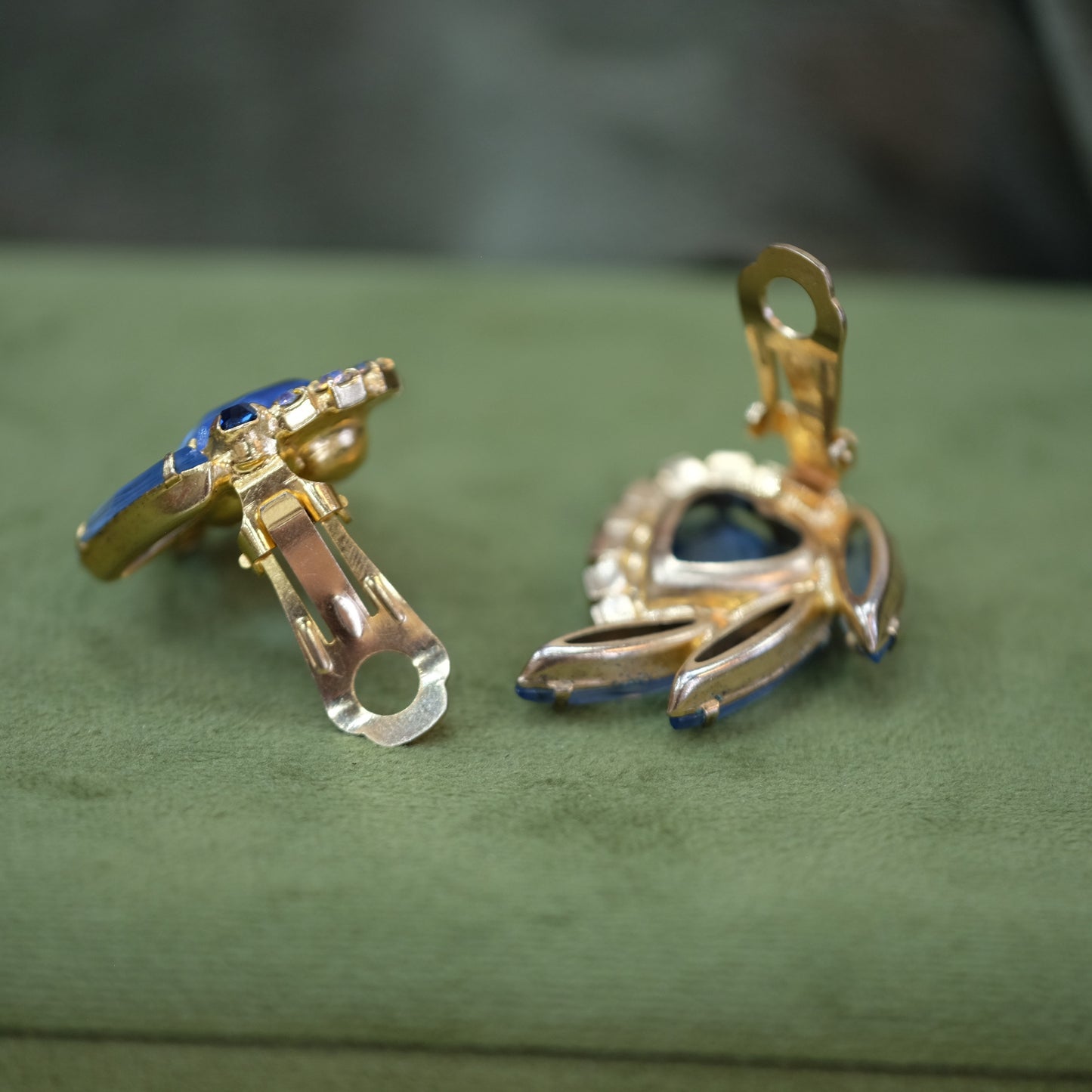 Delizza&Elster Blue Earrings 1960s