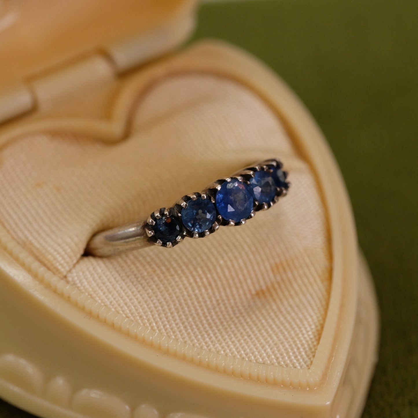 Antique Sterling Sapphire Ring