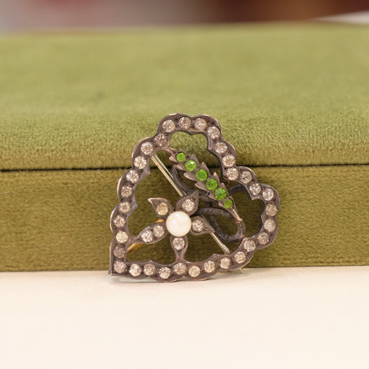 Victorian Sterling Heart Pin/Pendant