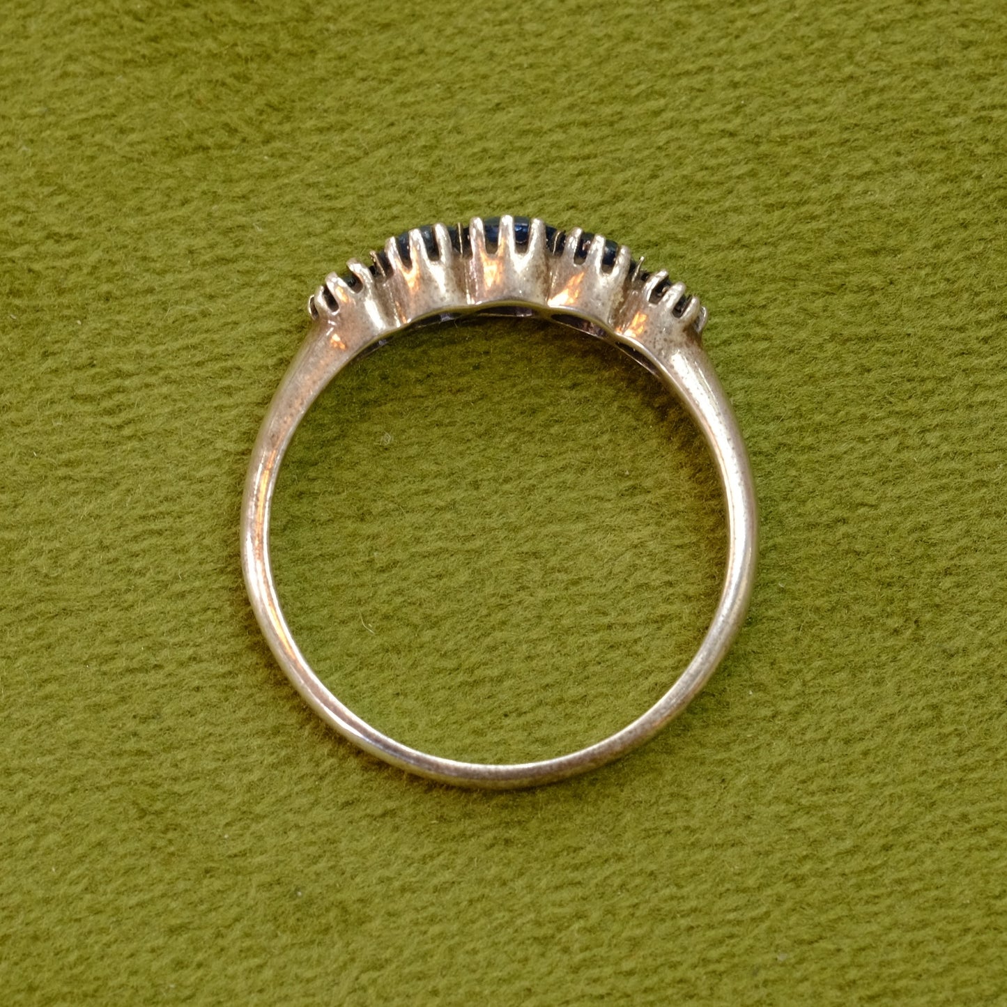 Antique Sterling Sapphire Ring