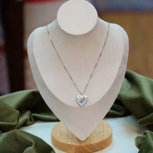 Silver Heart Mom Locket