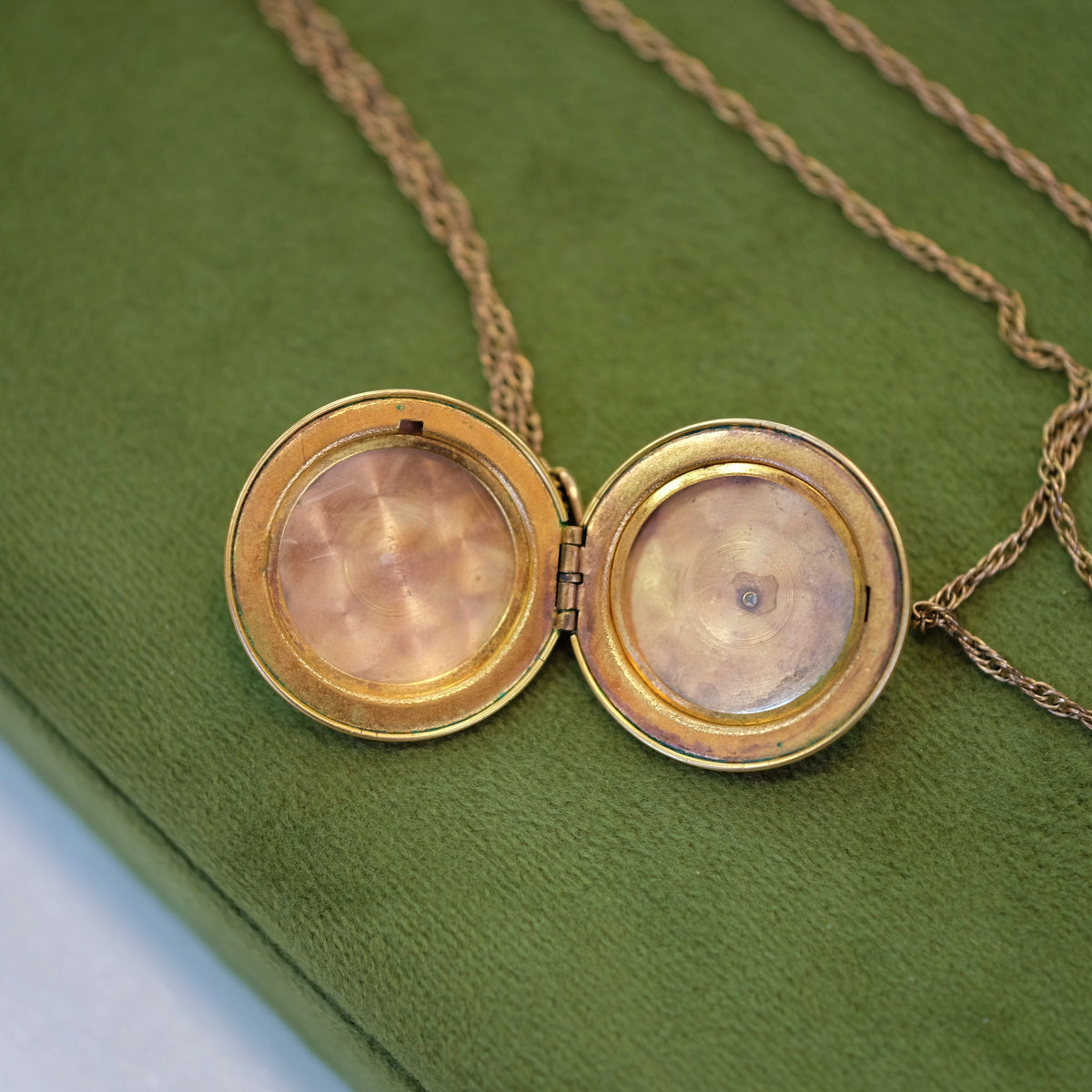 10K Gold Filled Locket with Diamond