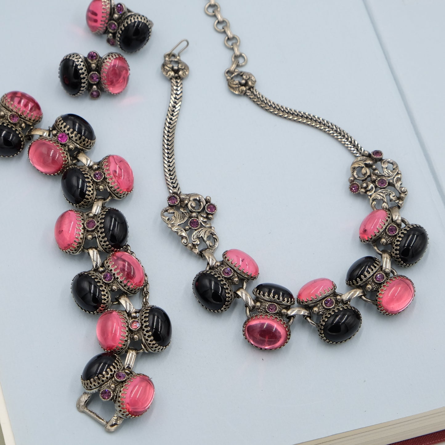 Vintage Selro Necklace, Bracelet and Earrings set 1960s