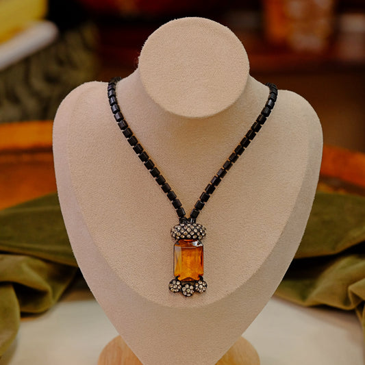 Faux Citrine Designer Necklace