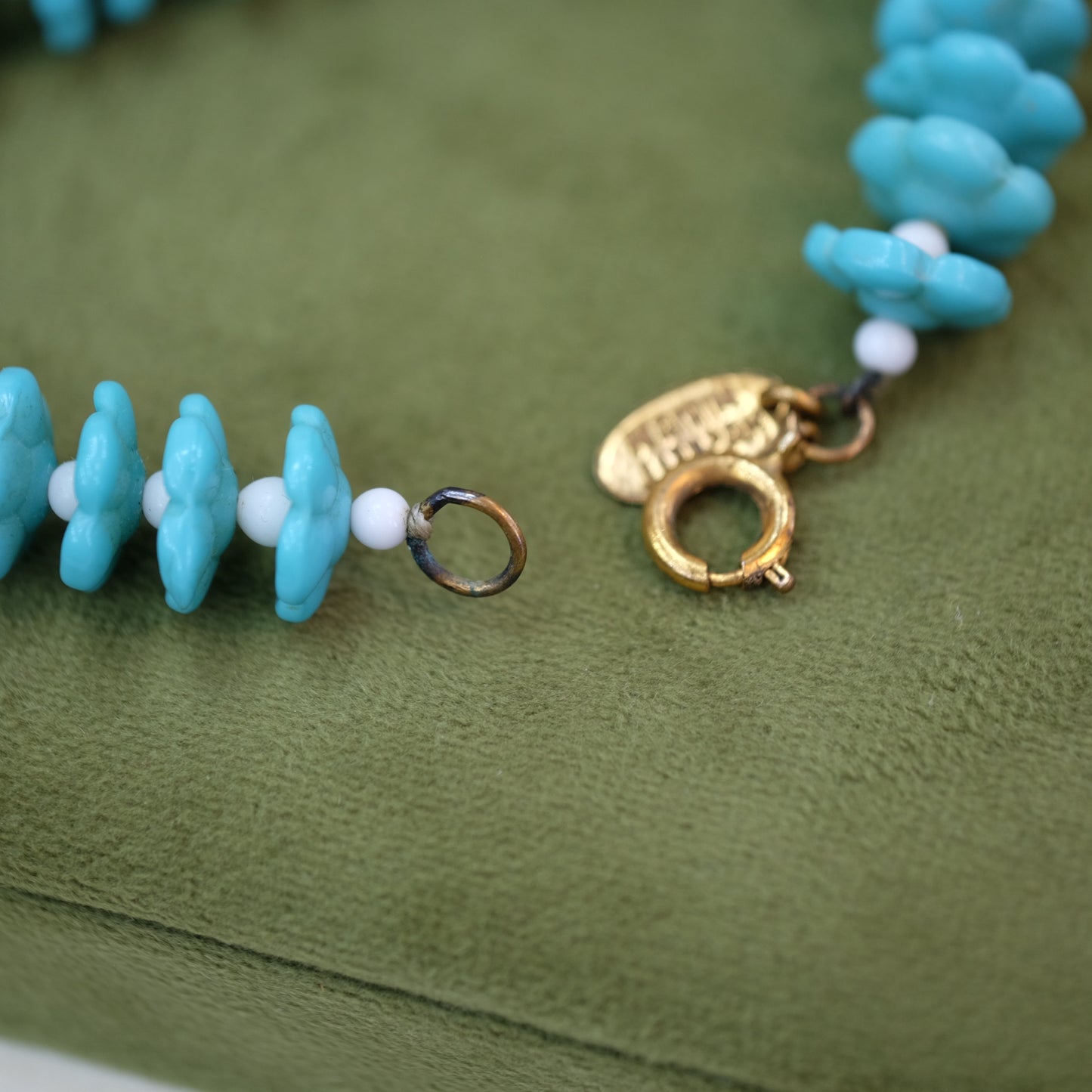 Miriam Haskell Turquoise and Coral Necklace