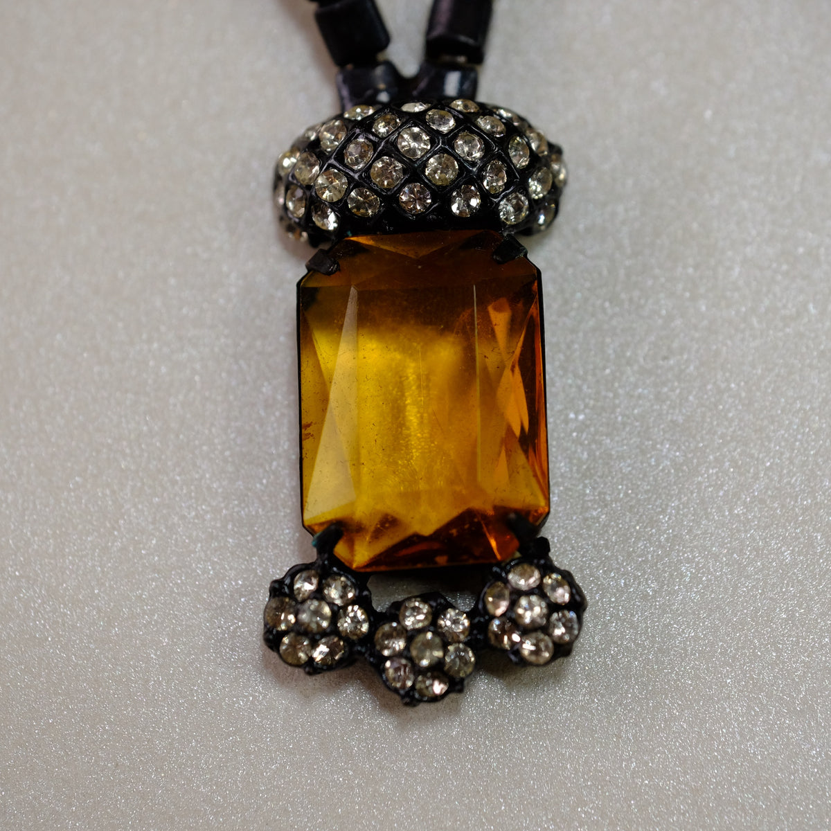 Faux Citrine Designer Necklace
