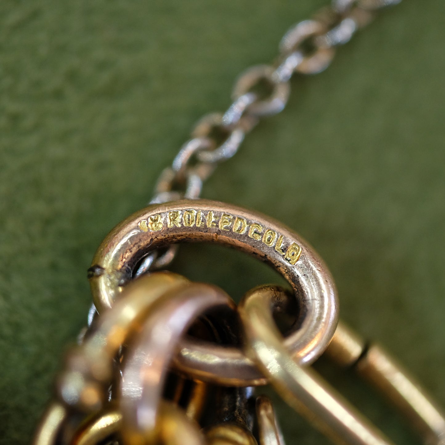 Chain Bracelet with Heart Lock Rolled Gold