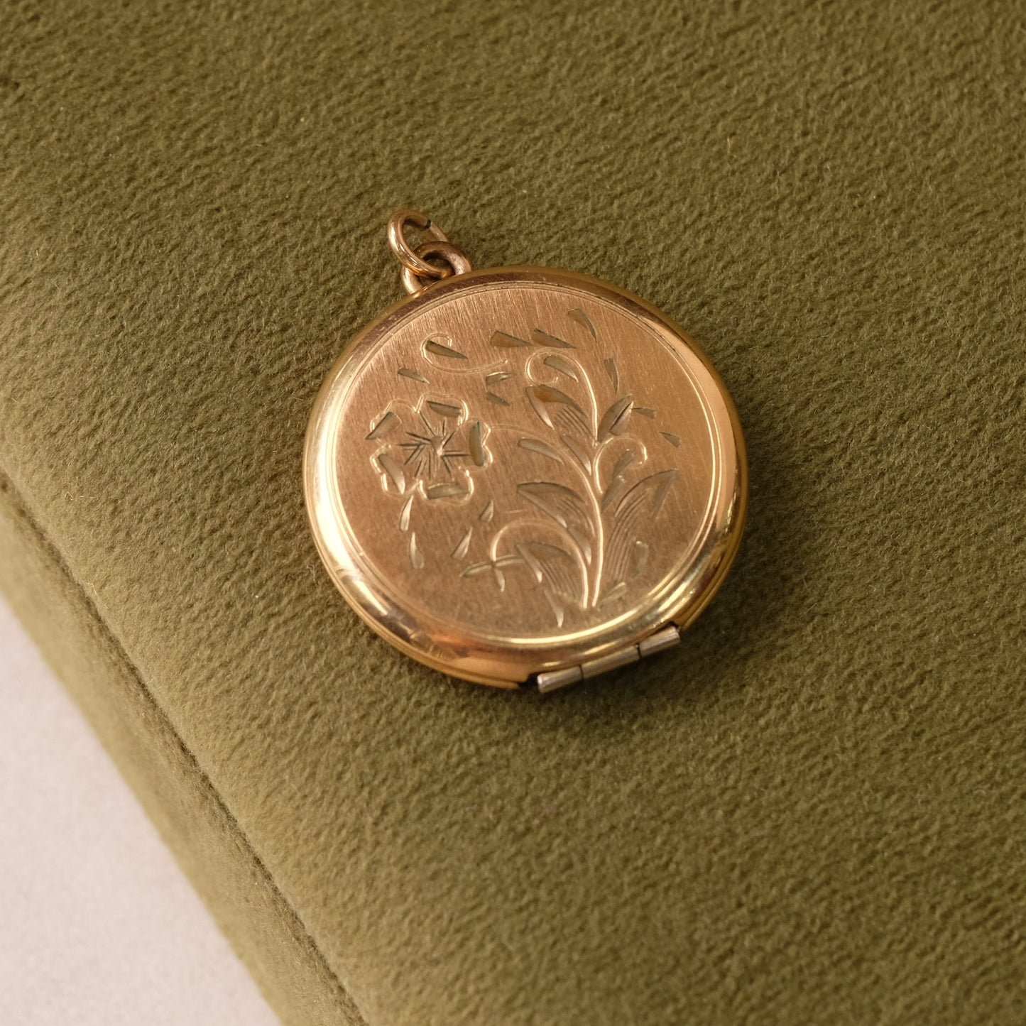 Gold Filled Locket with Flowers