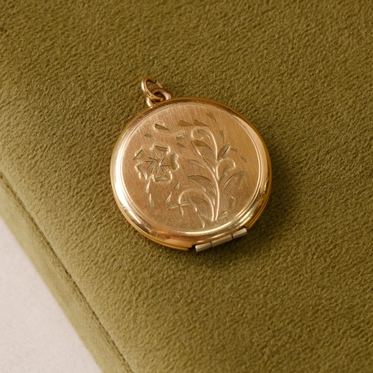 Gold Filled Locket with Flowers