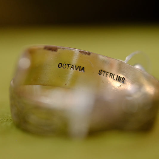 Octavia Sterling Pierced Etched Hoops