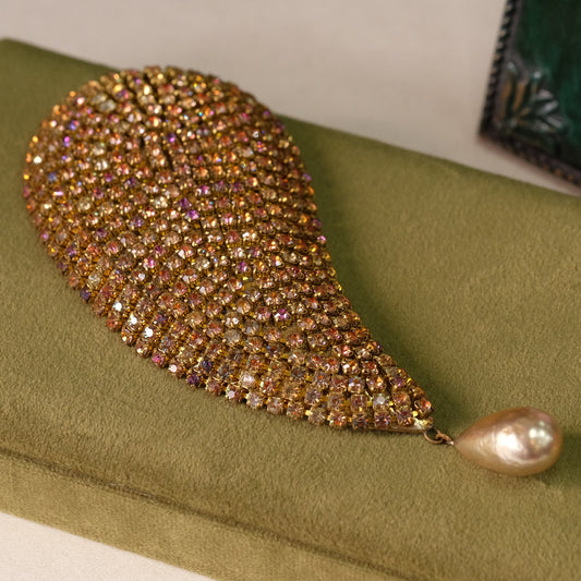 Massive European Drop Brooch 1950s
