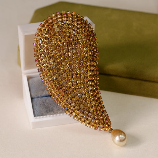 Massive European Drop Brooch 1950s