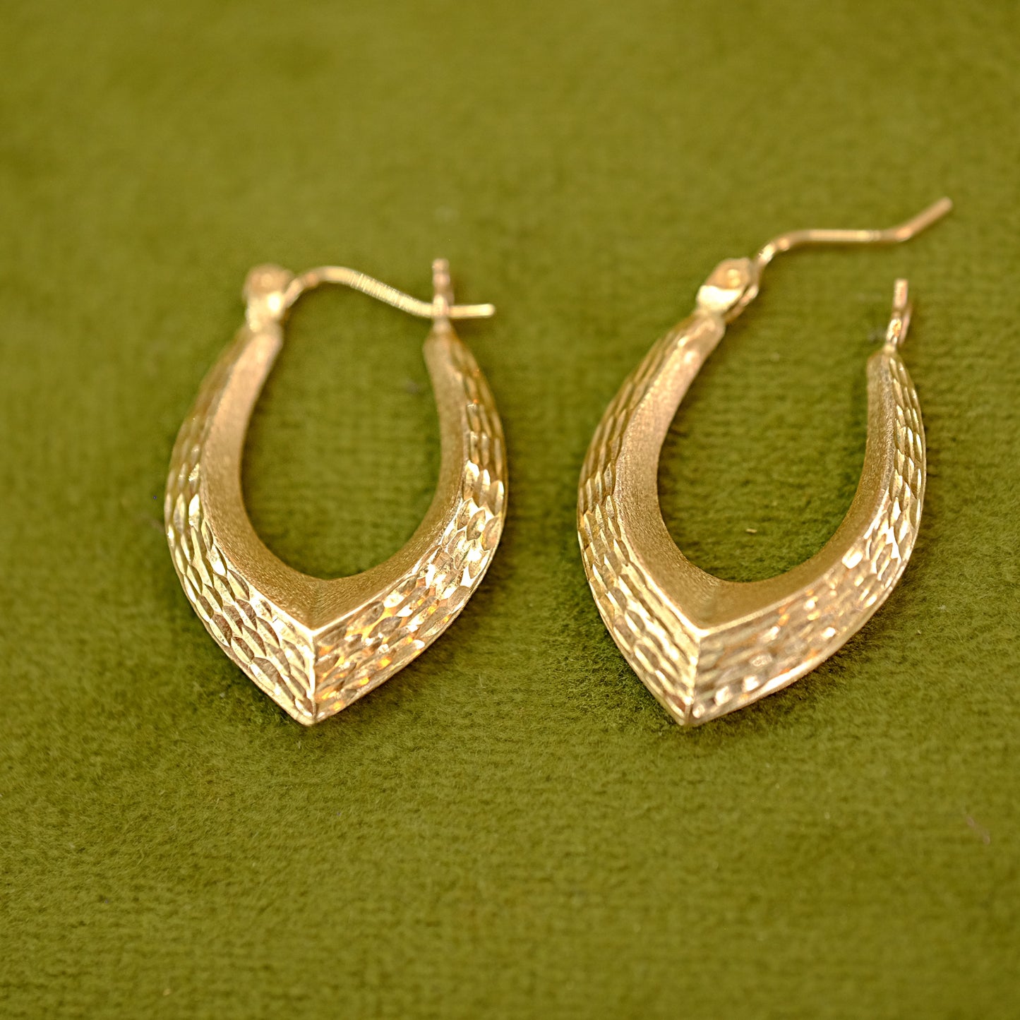 10K Gold Hoops Earrings