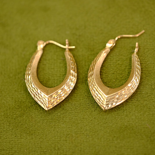10K Gold Hoops Earrings