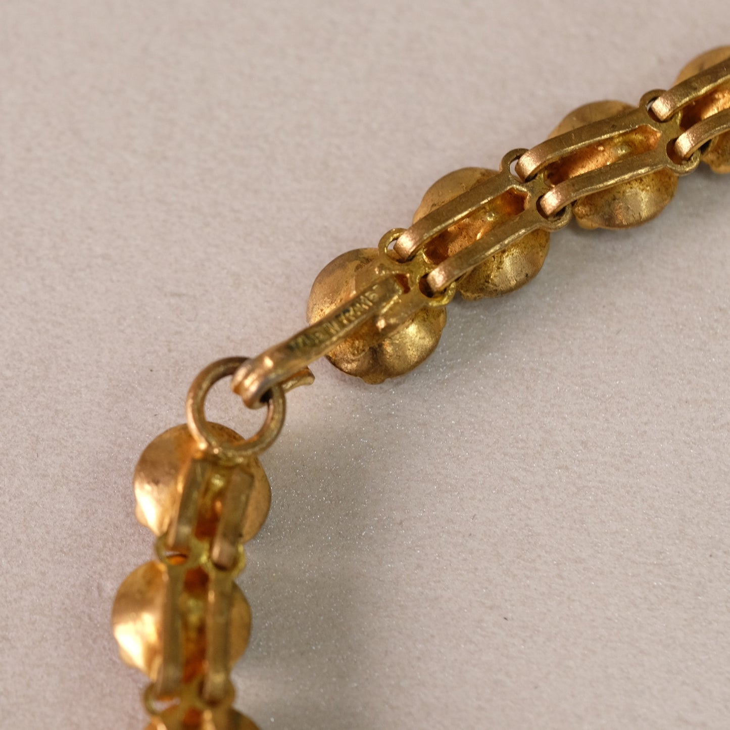 Roger Jean Pierre Made in France Amber Glass Necklace 1950s