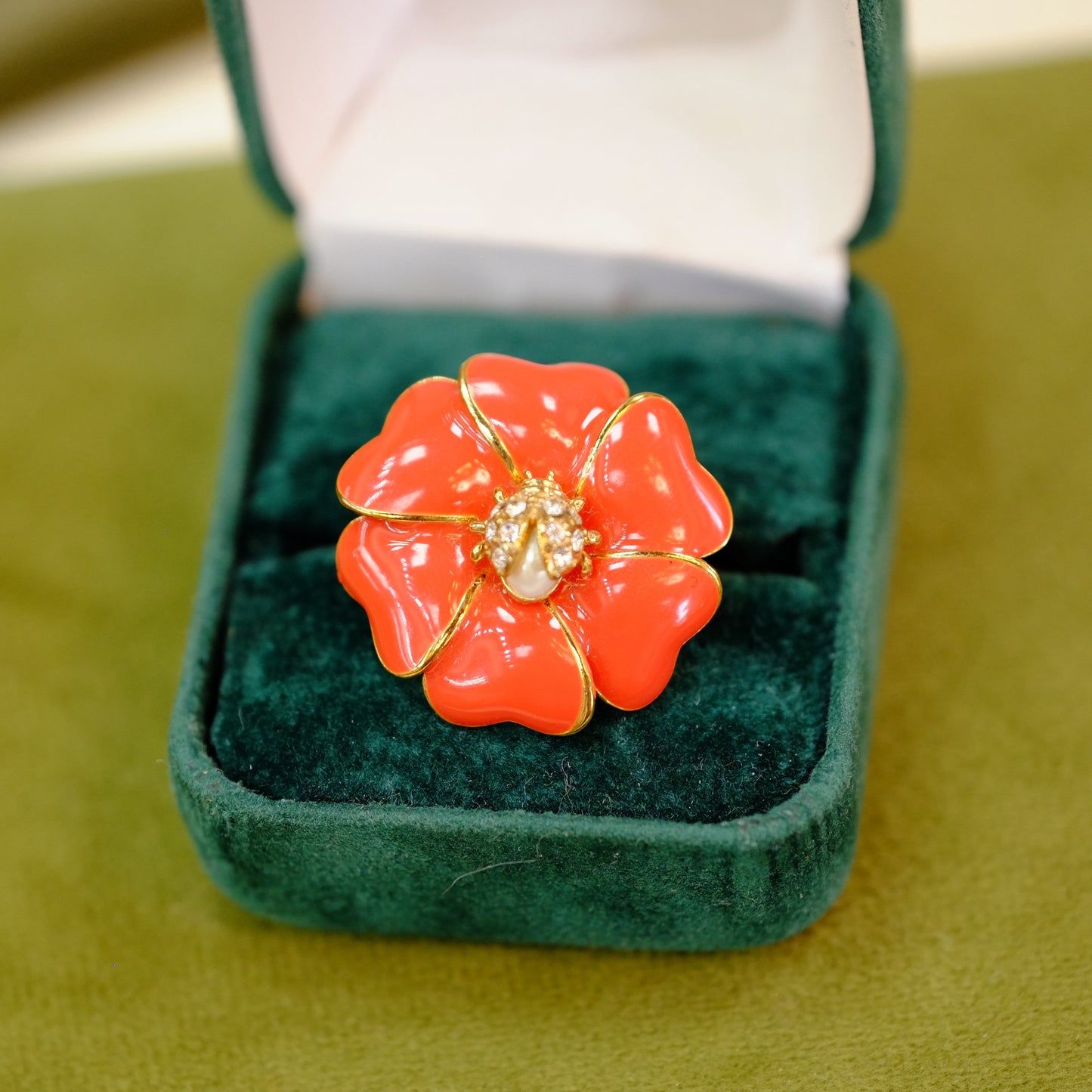 Vintage Costume Flower Ring