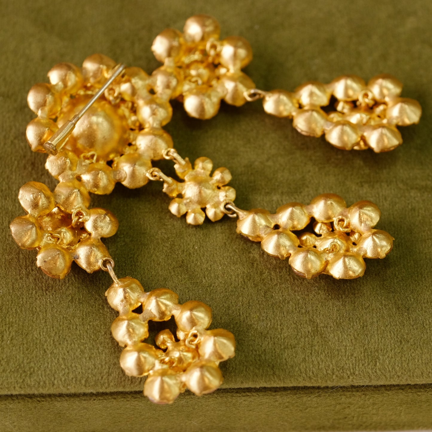 Roger Jean Pierre Pink Dangle Brooch 1950s