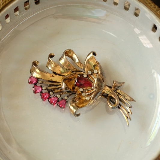 Vintage Ralph DeRosa Sterling Dress Clip 1940s