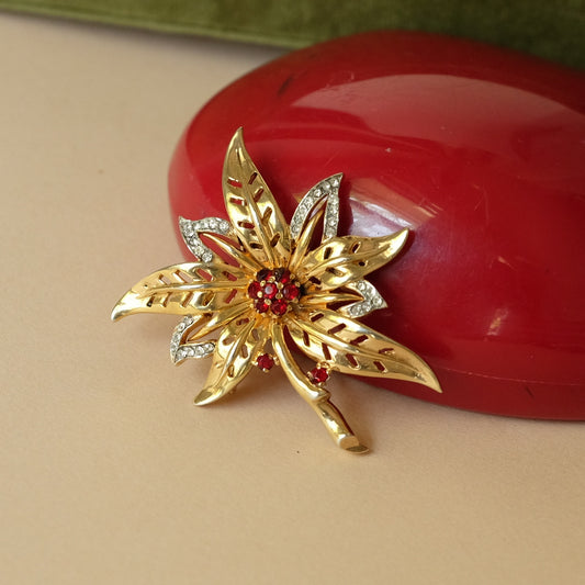 Vintage Retro Leaf brooch and Pendant 1950s