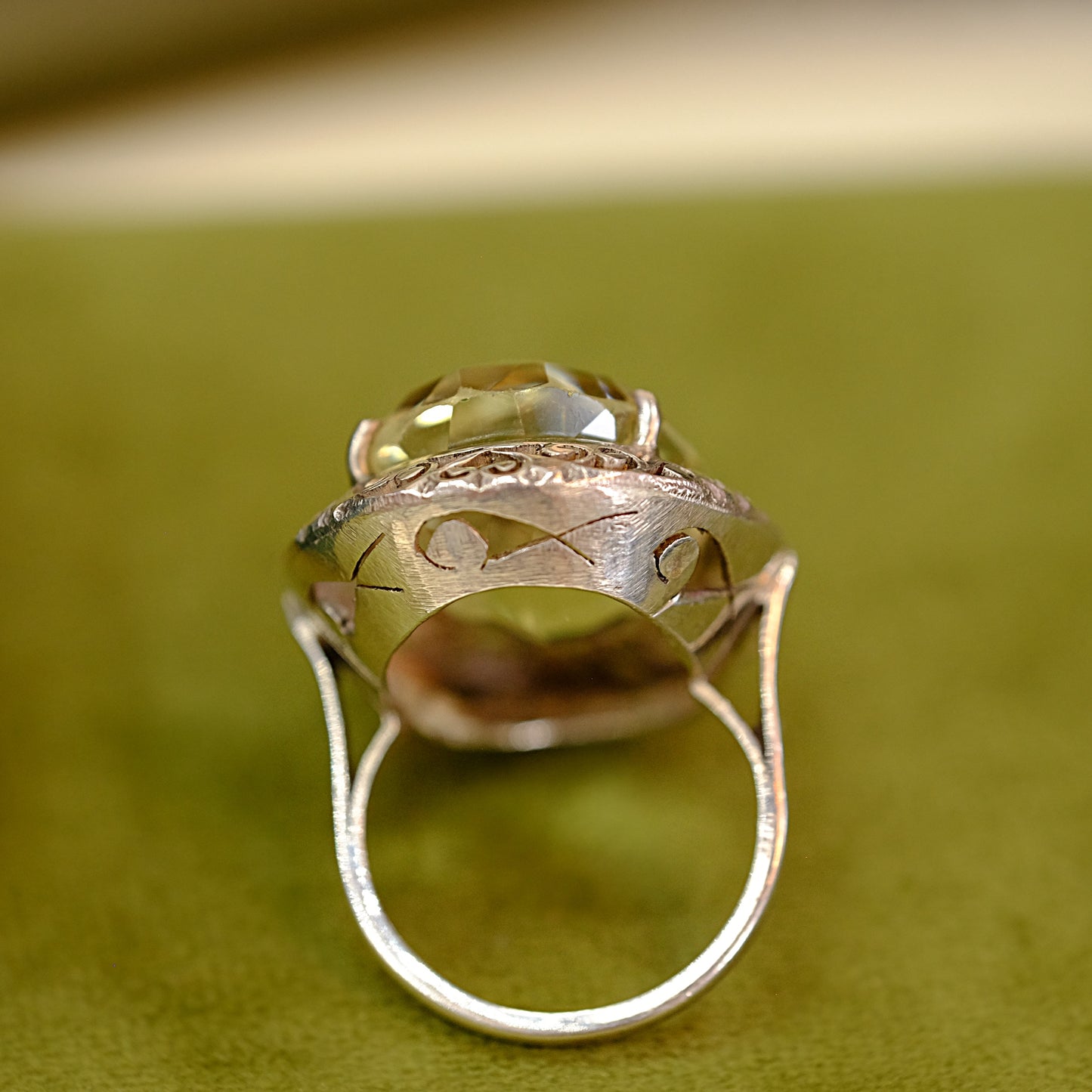 925 Silver Citrine Cocktail Ring