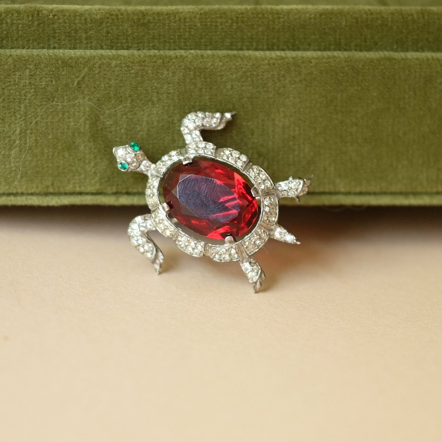 Vintage Trifari Sterling Turtle Brooch 1940s