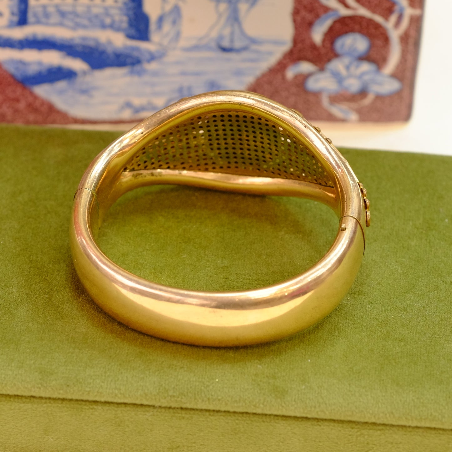 Victorian Gold Filled Crescent Bangle