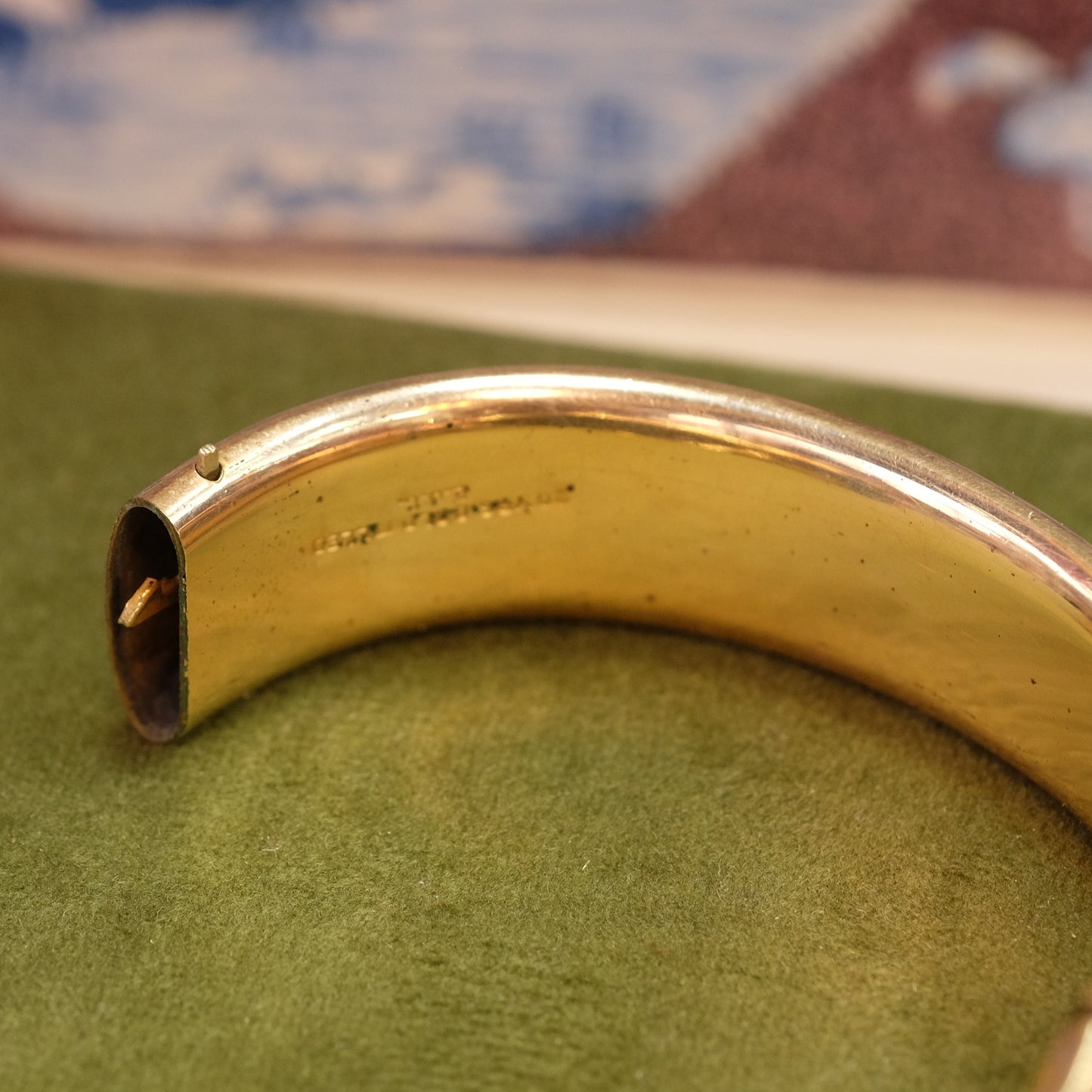 Victorian Gold Filled Crescent Bangle