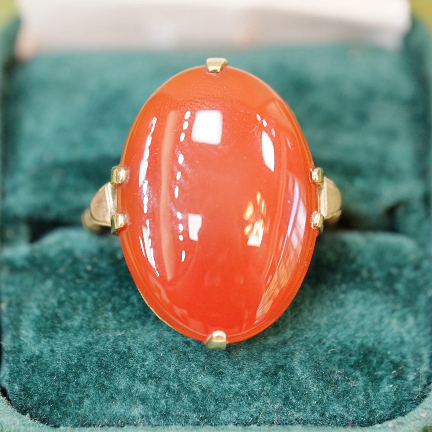 Victorian Carnelian Ring 10k Gold Filled