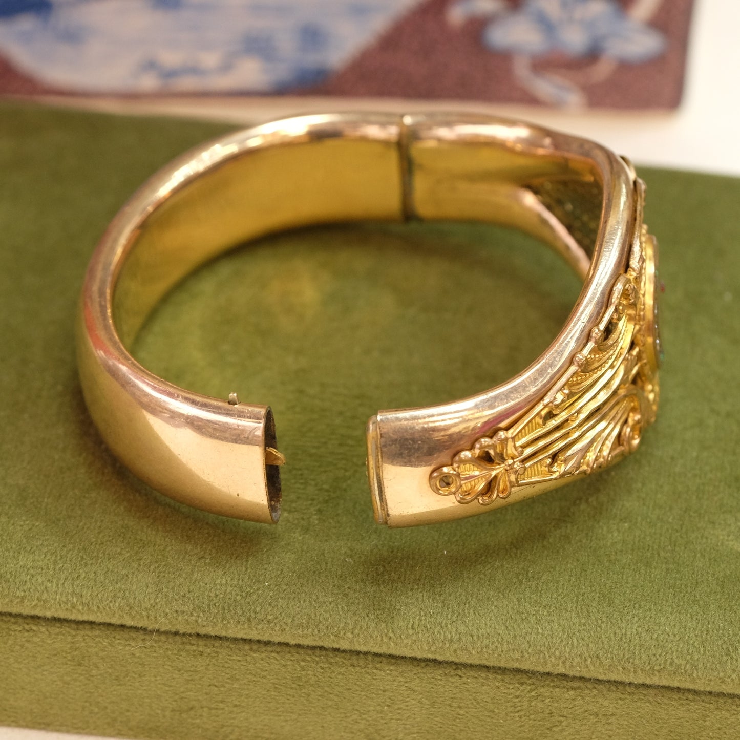 Victorian Gold Filled Crescent Bangle