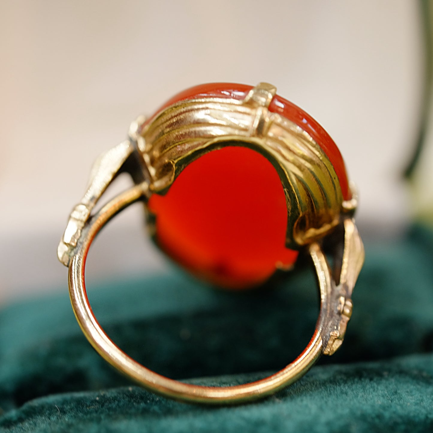 Victorian Carnelian Ring 10k Gold Filled