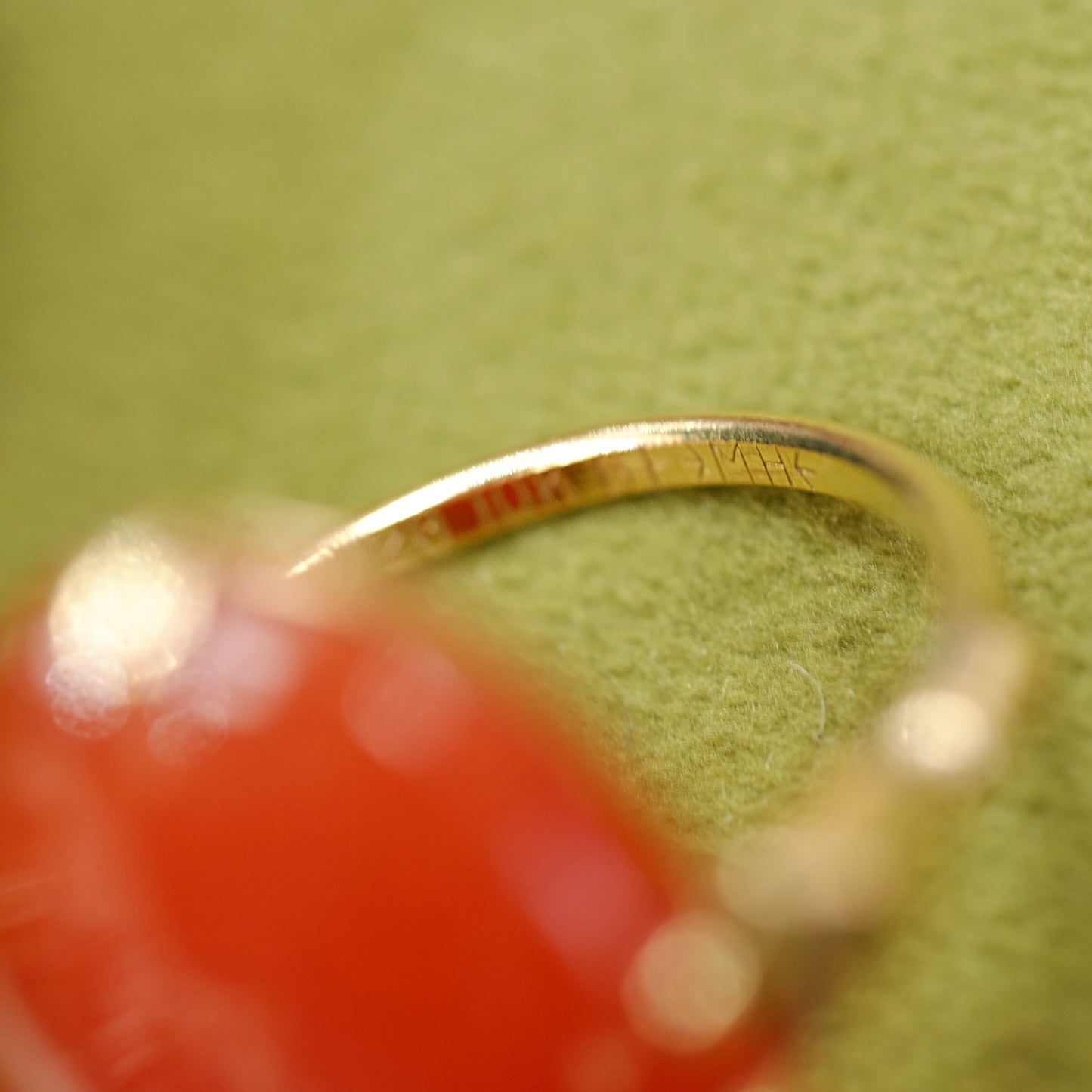 Victorian Carnelian Ring 10k Gold Filled