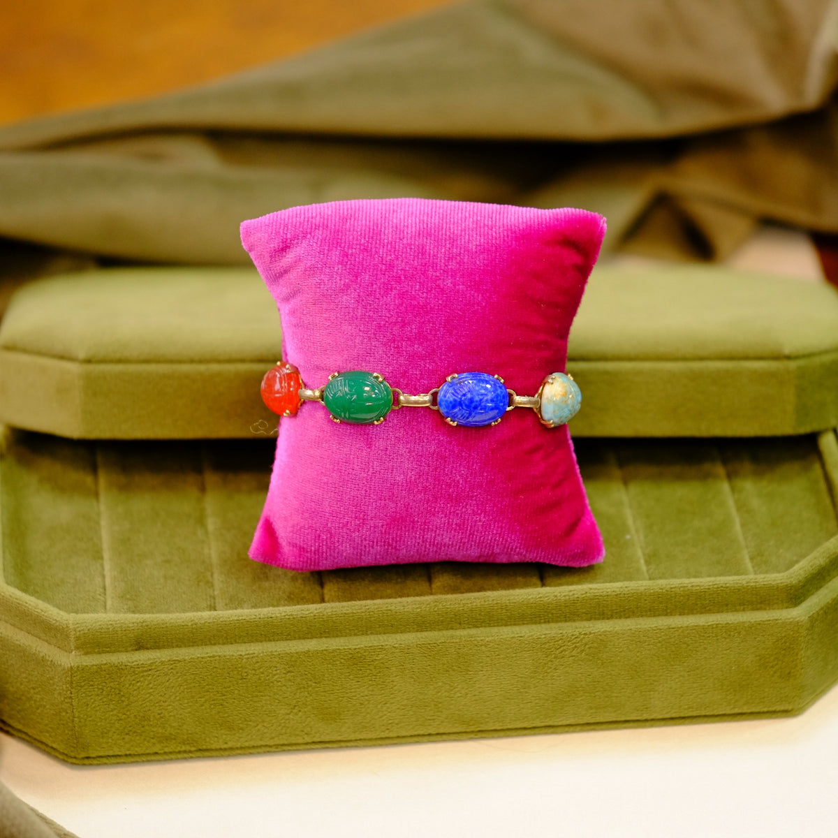 Vintage Revival Scarab Bracelet