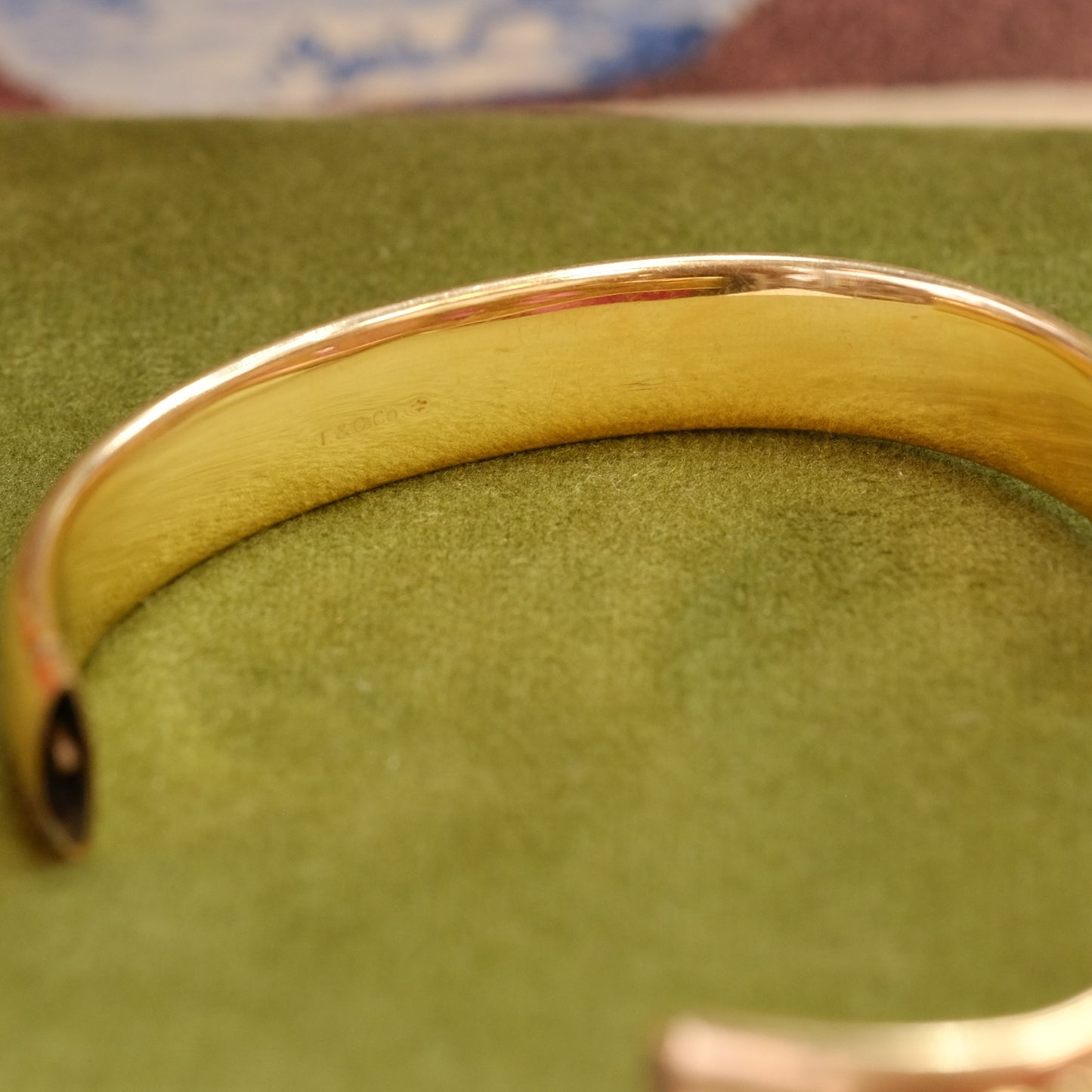 Victorian Gold Filled Bangle with Cameo