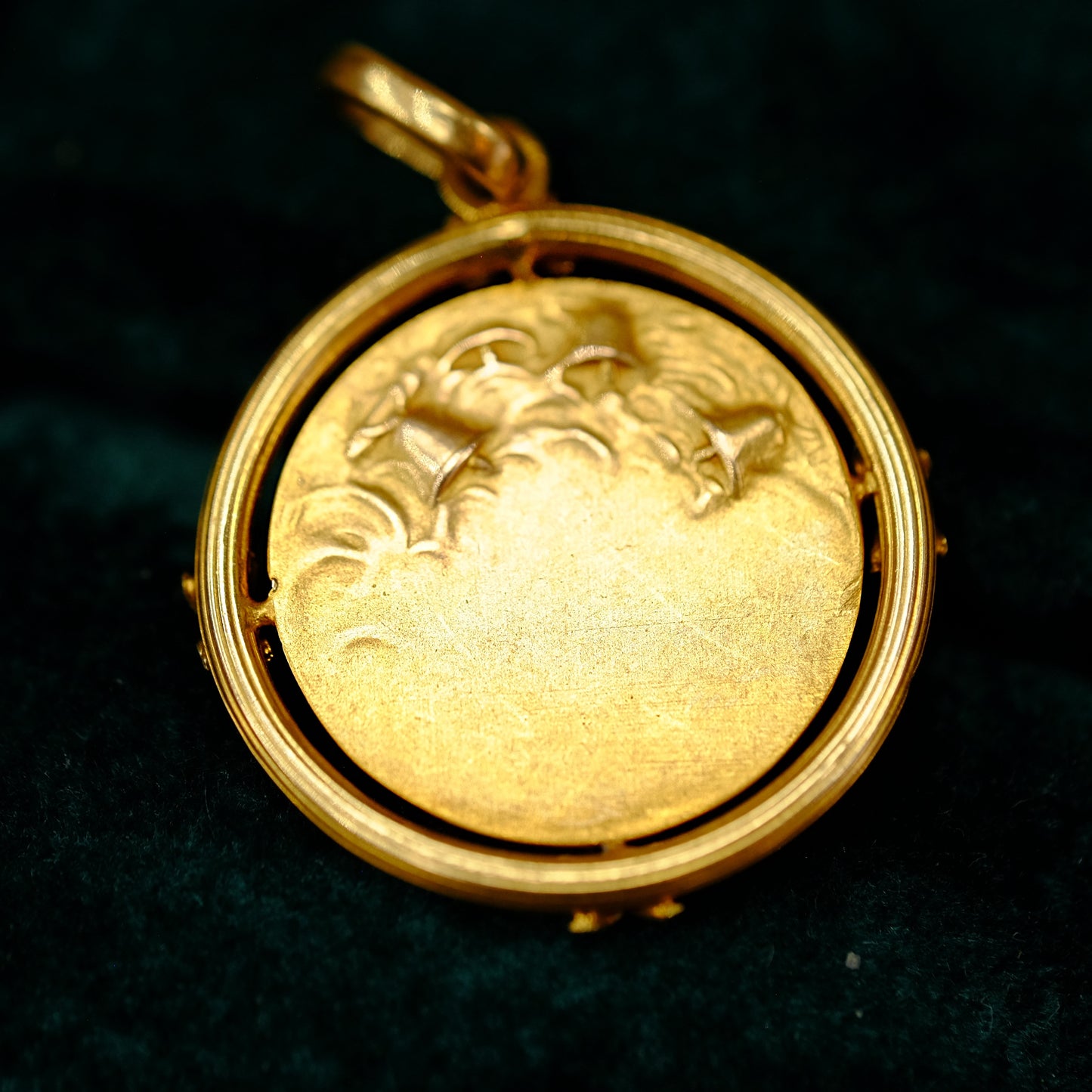 Cherub Coin Pendant Rolled Gold