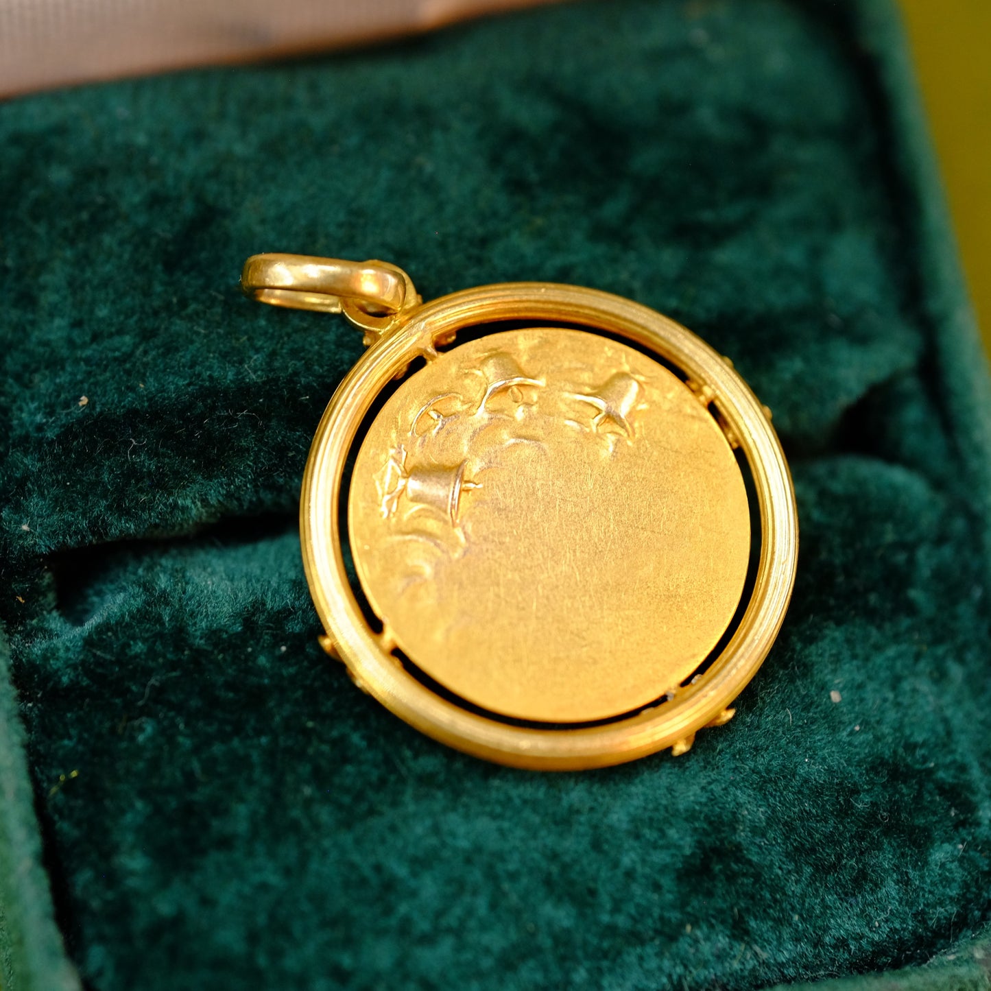 Cherub Coin Pendant Rolled Gold