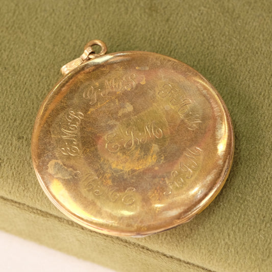 Victorian Gold Filled Large Circle Locket