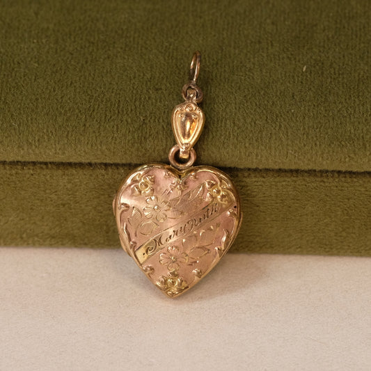 10K Gold Filled Heart Locket "Mary Ruth"
