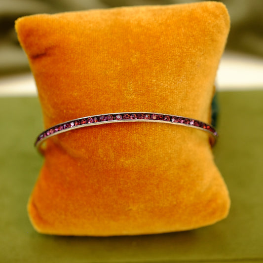 Sterling Art Deco Purple Paste Bangle