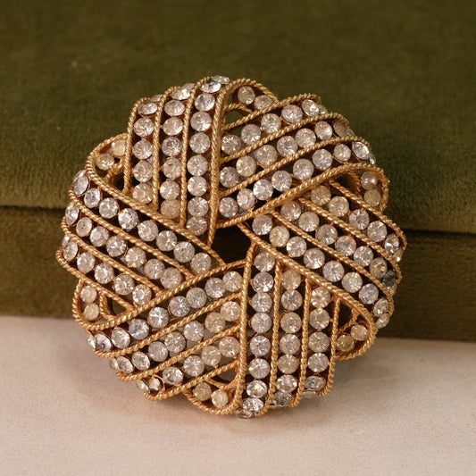 Vintage Trifari Rhinestones Brooch 1960s