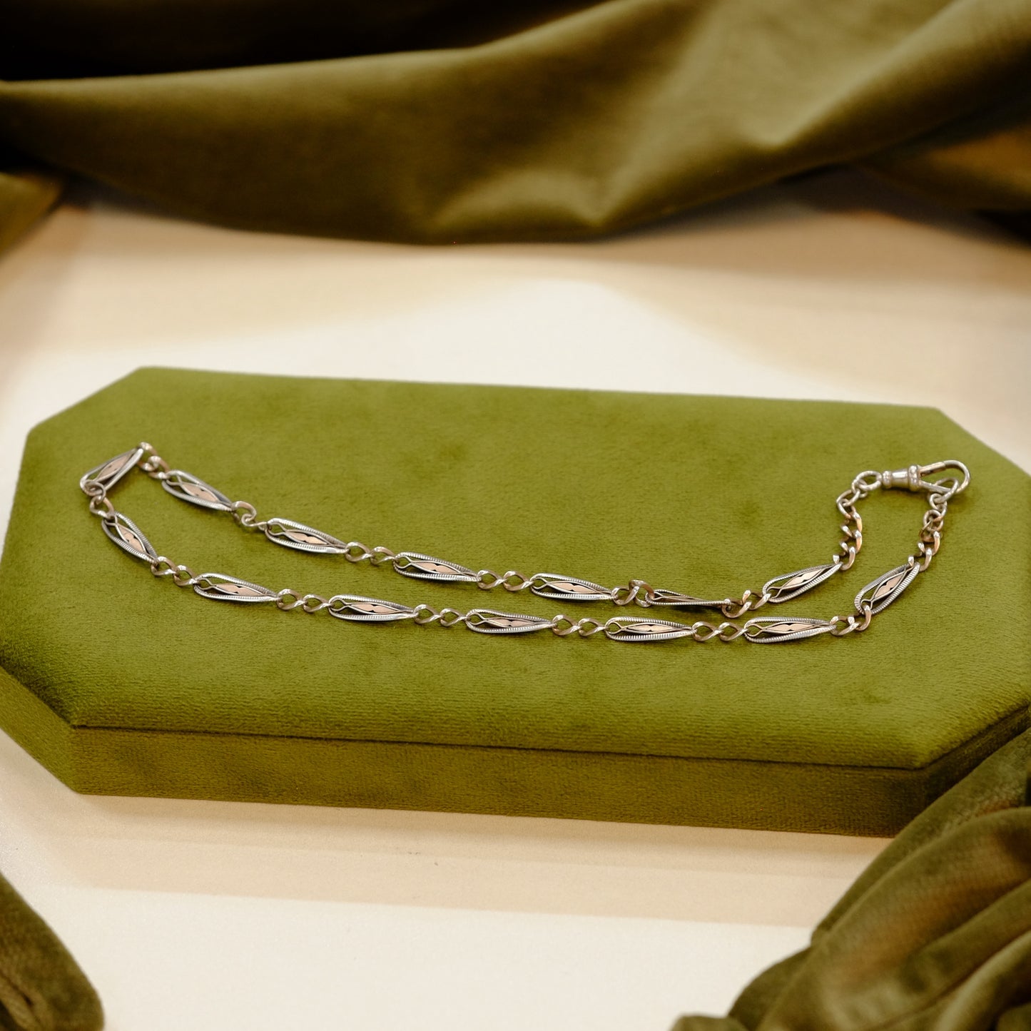 Antique Silver Watch Chain