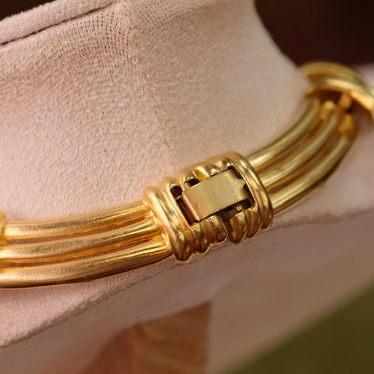 Vintage Gold Tone Collar Necklace 1990s