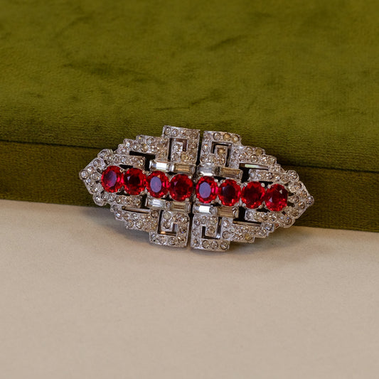 Trifari Clip Mates Duette Brooch 1940s