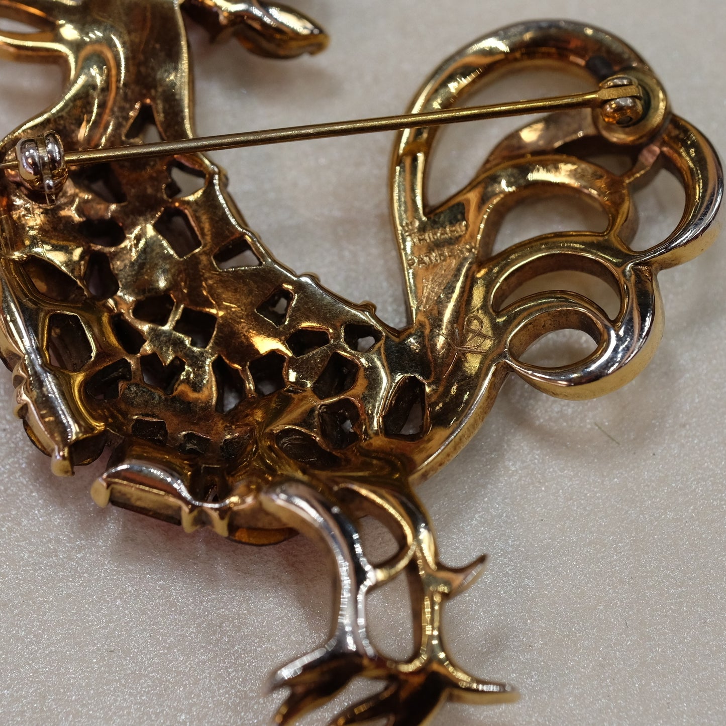 Trifari Alfred Phillipe Rooster Brooch 1940s