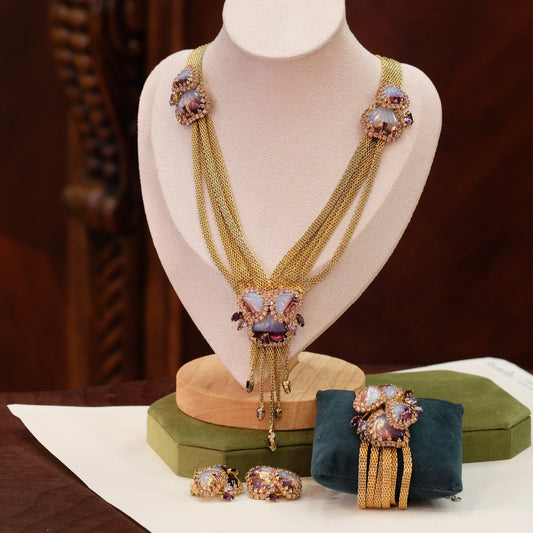 Hobe Iris Set Necklace, Bracelet, Earrings 1950s