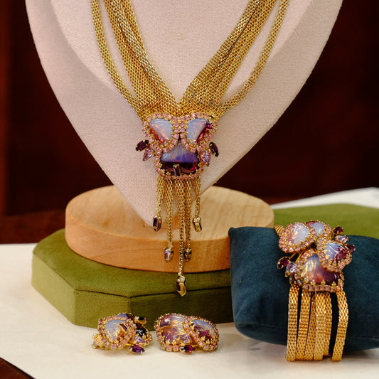 Hobe Iris Set Necklace, Bracelet, Earrings 1950s