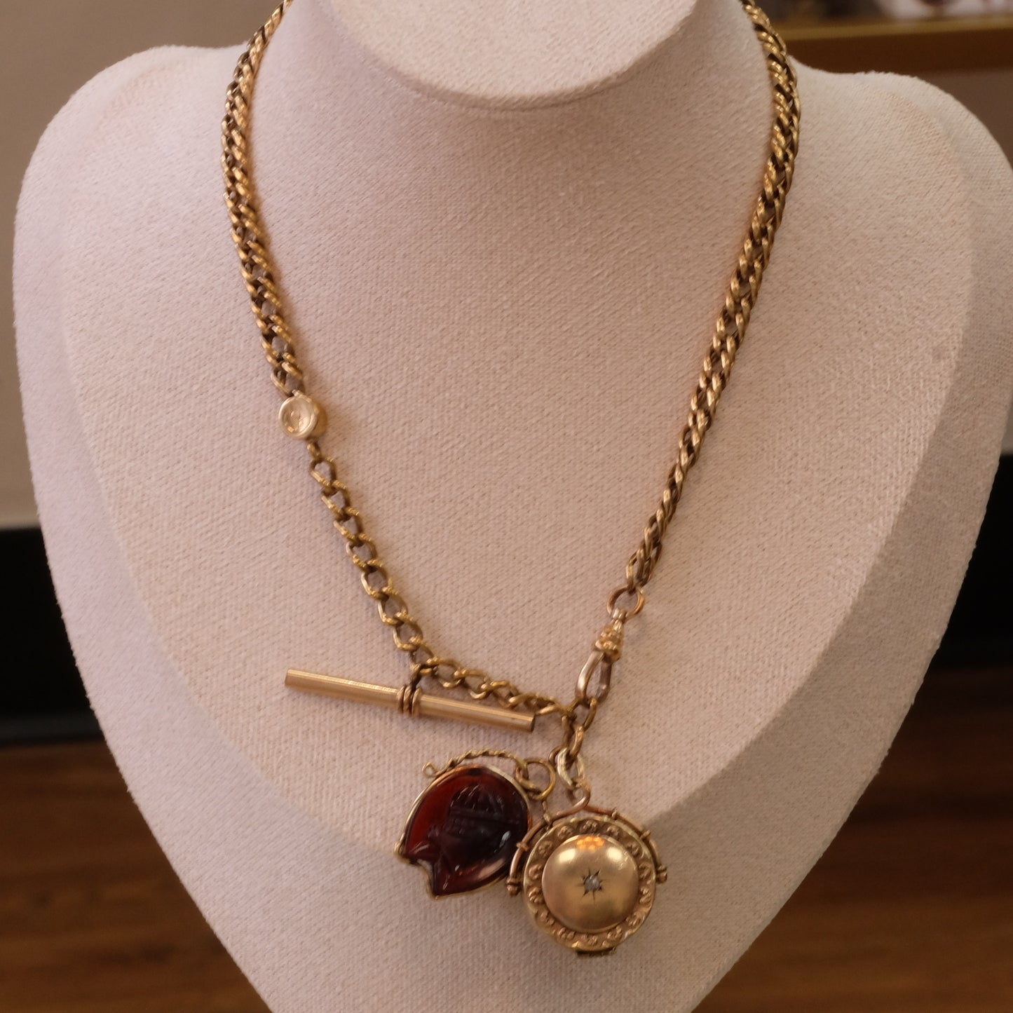 Victorian Gold Filled Chain with bolts and charms