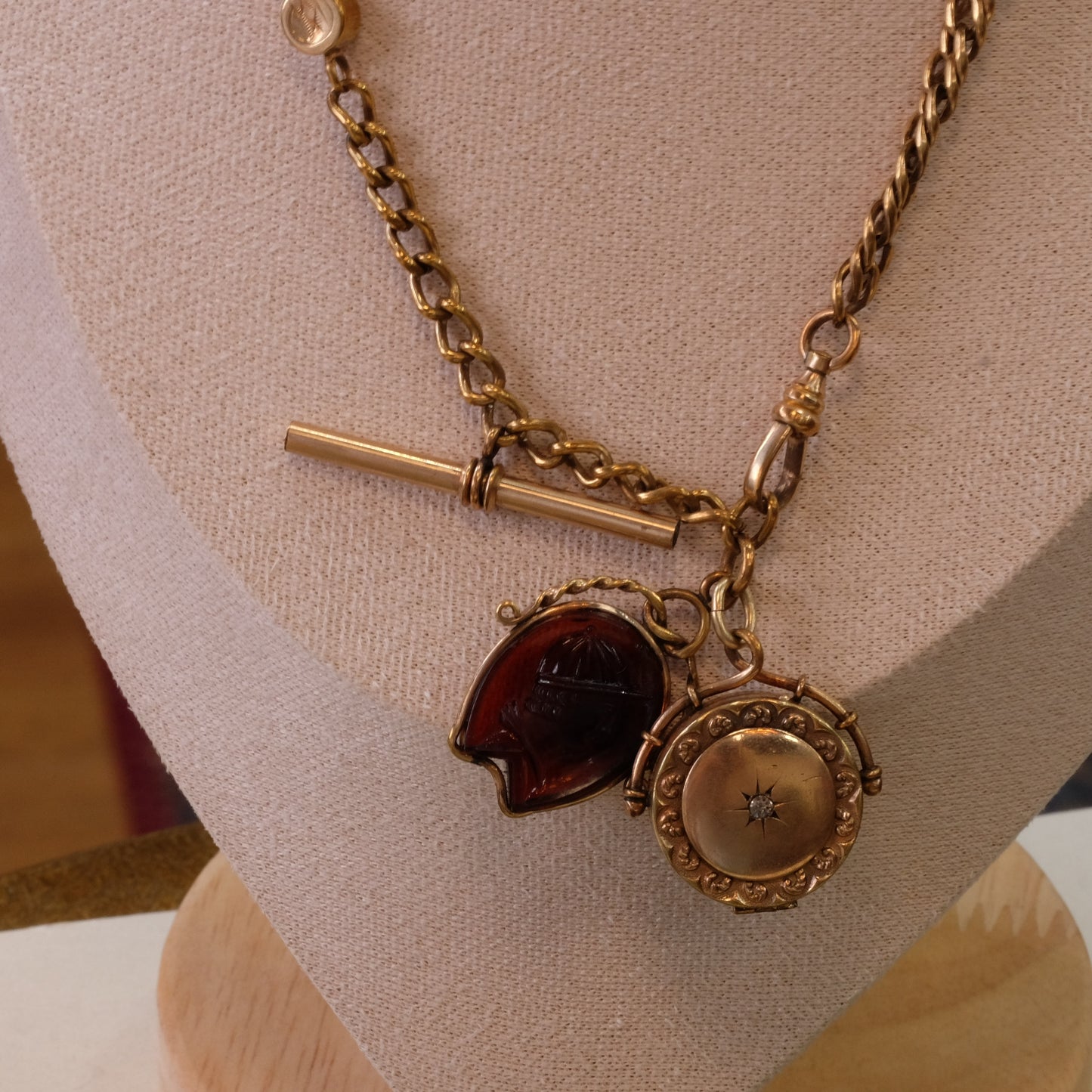 Victorian Gold Filled Chain with bolts and charms