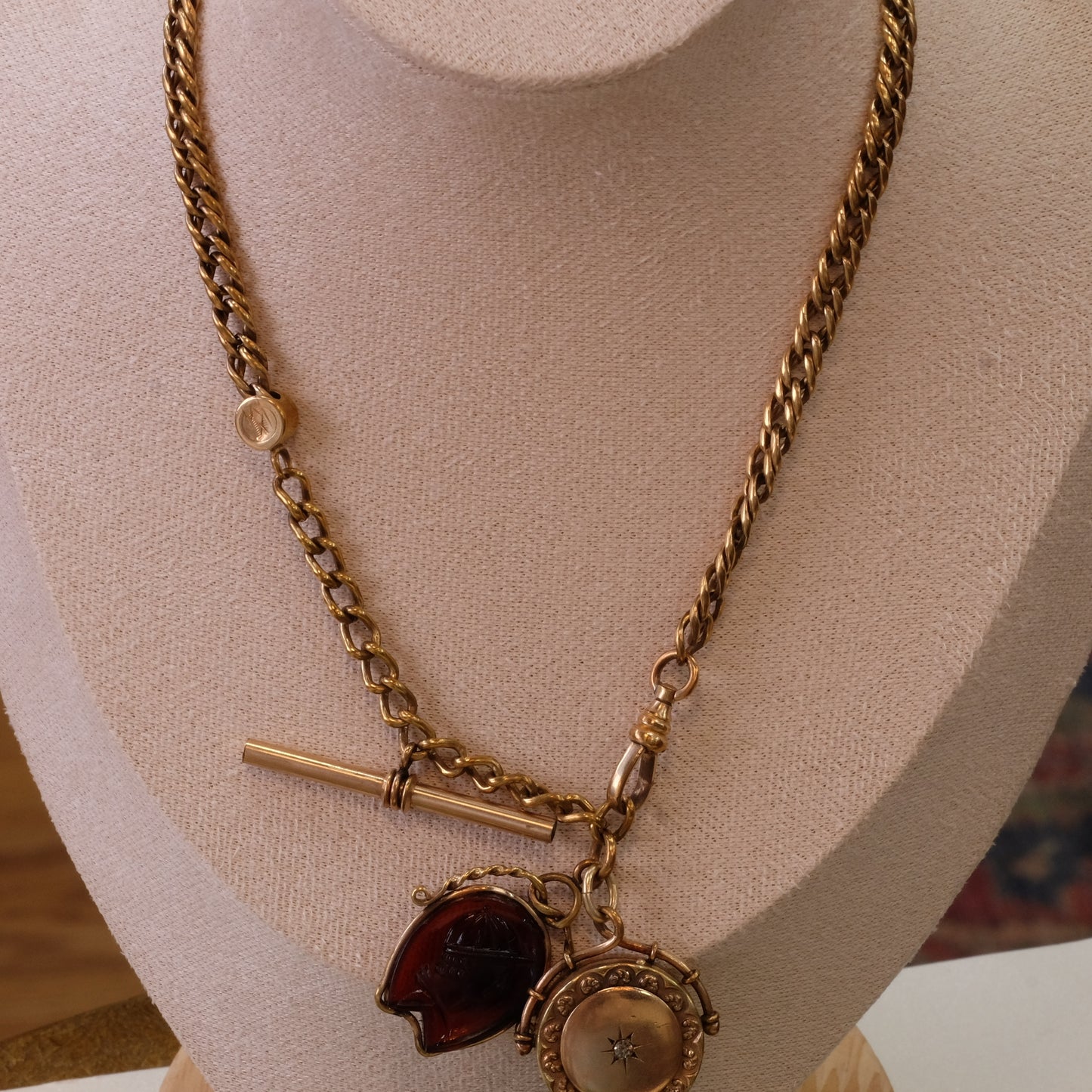 Victorian Gold Filled Chain with bolts and charms